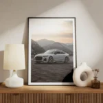 poster audi rs7 blanc meuble.webp