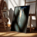 poster avenue urbaine au coucher de soleil encadre.webp