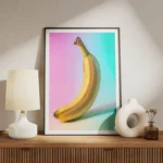 poster banane couleur pastel meuble.webp