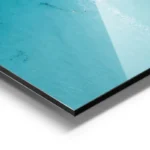 poster bateau sur eau turquoise aluminium.webp