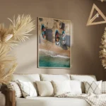 poster bateaux en bord de mer salon.webp