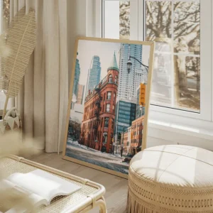 poster batiment historique toronto salon beige.webp