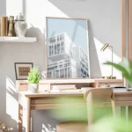 poster batiment moderne blanc bureau.webp