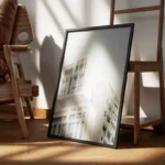 poster batiment moderne blanc encadre.webp