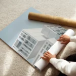 poster batiment moderne blanc enroule.webp