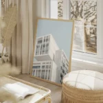 poster batiment moderne blanc salon beige.webp
