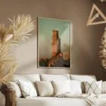poster batiment moderne colore salon.webp