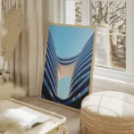 poster batiment moderne design salon beige.webp