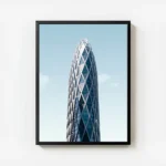 poster batiment moderne en verre avec cadre.webp