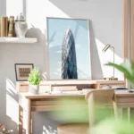 poster batiment moderne en verre bureau.webp