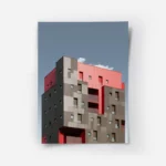 poster batiment moderne gris et rose.webp