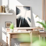 poster batiments vue de bas en noir et blanc bureau.webp