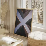 poster batiments vue de bas salon beige.webp