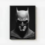 poster batman noir et blanc avec cadre.webp