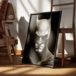 poster batman noir et blanc encadre.webp