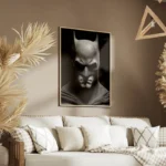 poster batman noir et blanc salon.webp