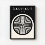 poster bauhaus 1923 noir et blanc avec cadre.webp