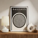 poster bauhaus 1923 noir et blanc meuble.webp