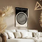 poster bauhaus 1923 noir et blanc salon.webp