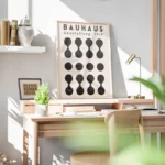 poster bauhaus gouttes noires bureau.webp