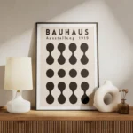 poster bauhaus gouttes noires meuble.webp