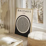 poster bauhaus minimaliste noire et beige salon beige.webp