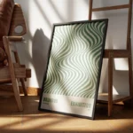 poster bauhaus vague verte encadre.webp