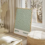 poster bauhaus vague verte salon beige.webp