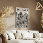 poster bauhaus vagues geometriques salon.webp