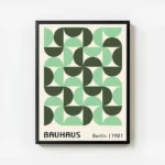 poster bauhaus vert avec cadre.webp