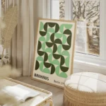 poster bauhaus vert salon beige.webp