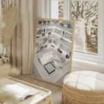 poster bibliotheque moderne stuttgart salon beige.webp