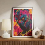 poster black panther street art meuble.webp