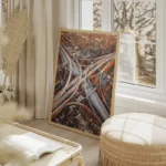 poster bretelle autoroute salon beige.webp
