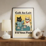 poster cafe avec chats meuble.webp