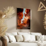 poster canyons rouges ciel bleu salon.webp