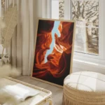 poster canyons rouges ciel bleu salon beige.webp