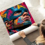 poster captain america street art au sol.webp
