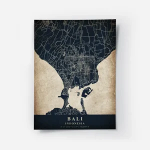 poster carte bali vintage.webp