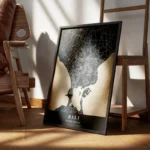 poster carte bali vintage encadre.webp