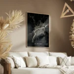 poster carte bamako vintage salon.webp