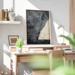 poster carte barcelona vintage bureau.webp