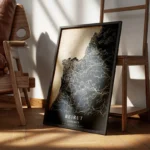 poster carte beirut vintage encadre.webp