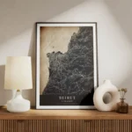 poster carte beirut vintage meuble.webp