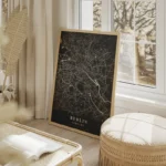 poster carte berlin vintage salon beige.webp