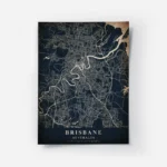 poster carte brisbane vintage.webp