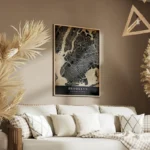 poster carte brooklyn vintage salon.webp