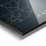 poster carte calais vintage aluminium.webp