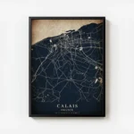 poster carte calais vintage avec cadre.webp