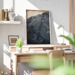 poster carte calais vintage bureau.webp